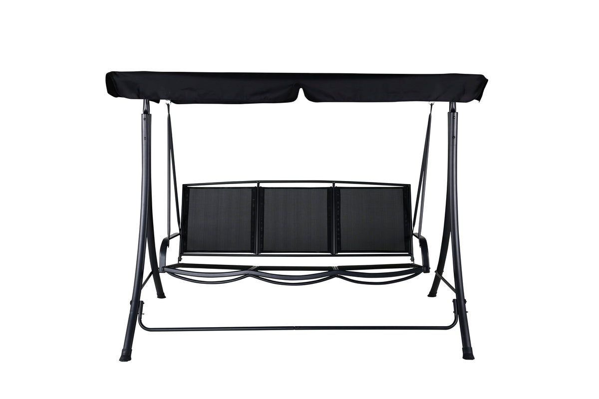 Madras hammock 3-sits svart stål och textilenväv