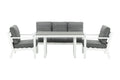 Barcelona soffgrupp vit aluminium