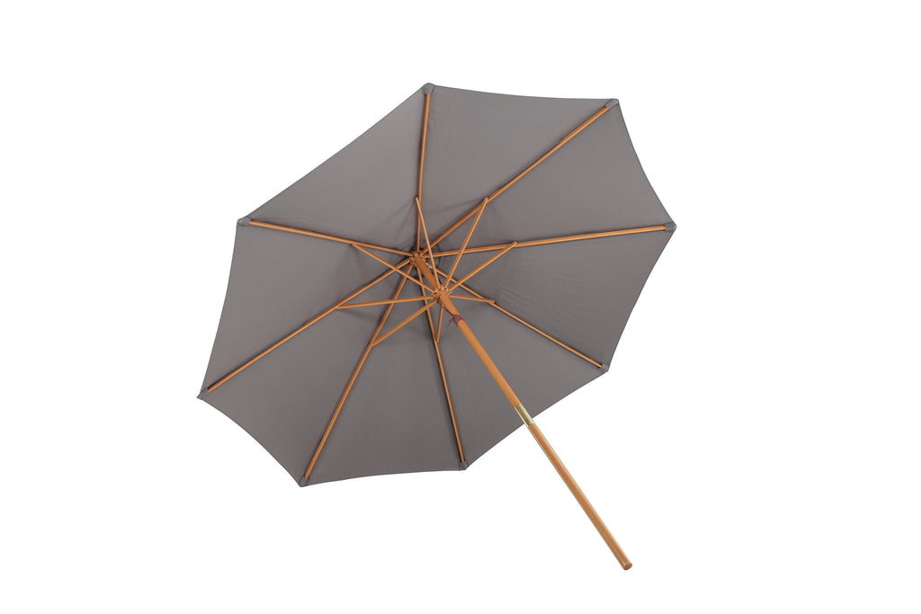 Ixos parasoll Ø300 cm trä/grått tyg