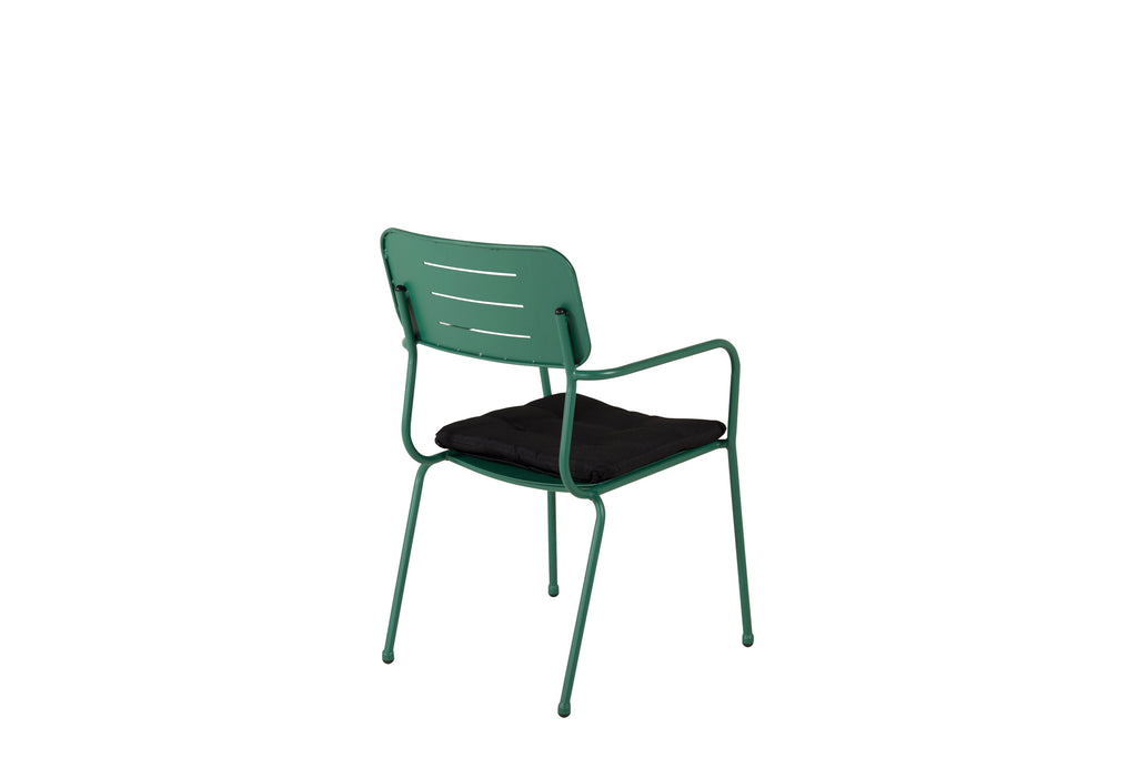 Nicke matstol med armstöd 2-pack grön stål