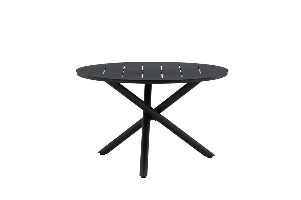 Alma runt matbord Ø120 cm svart aluminium