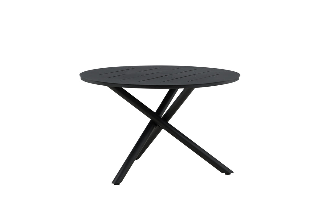 Alma runt matbord Ø120 cm svart aluminium