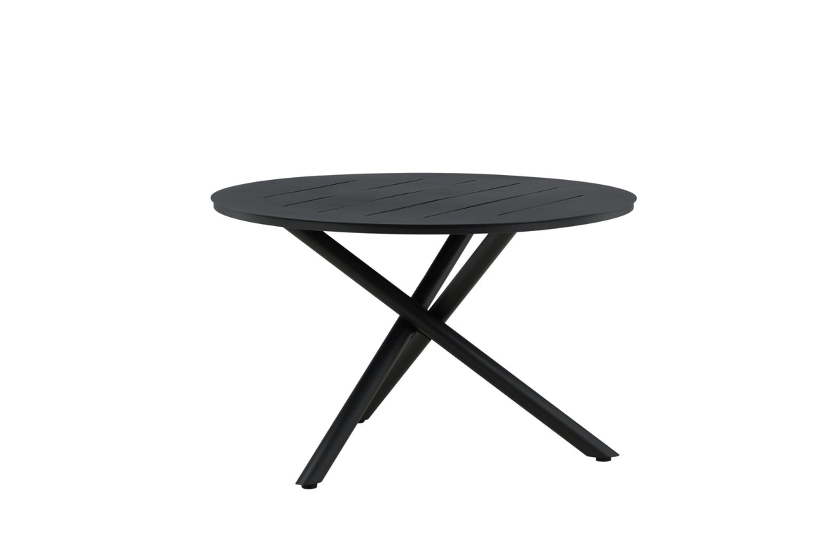 Alma runt matbord Ø120 cm svart aluminium