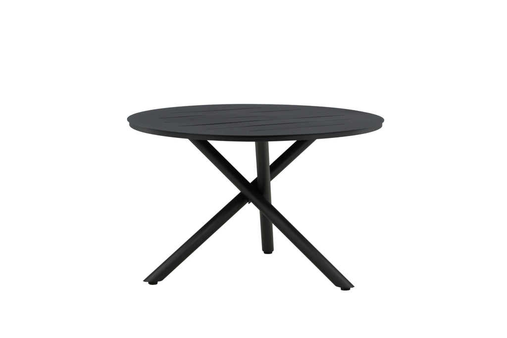 Alma runt matbord Ø120 cm svart aluminium