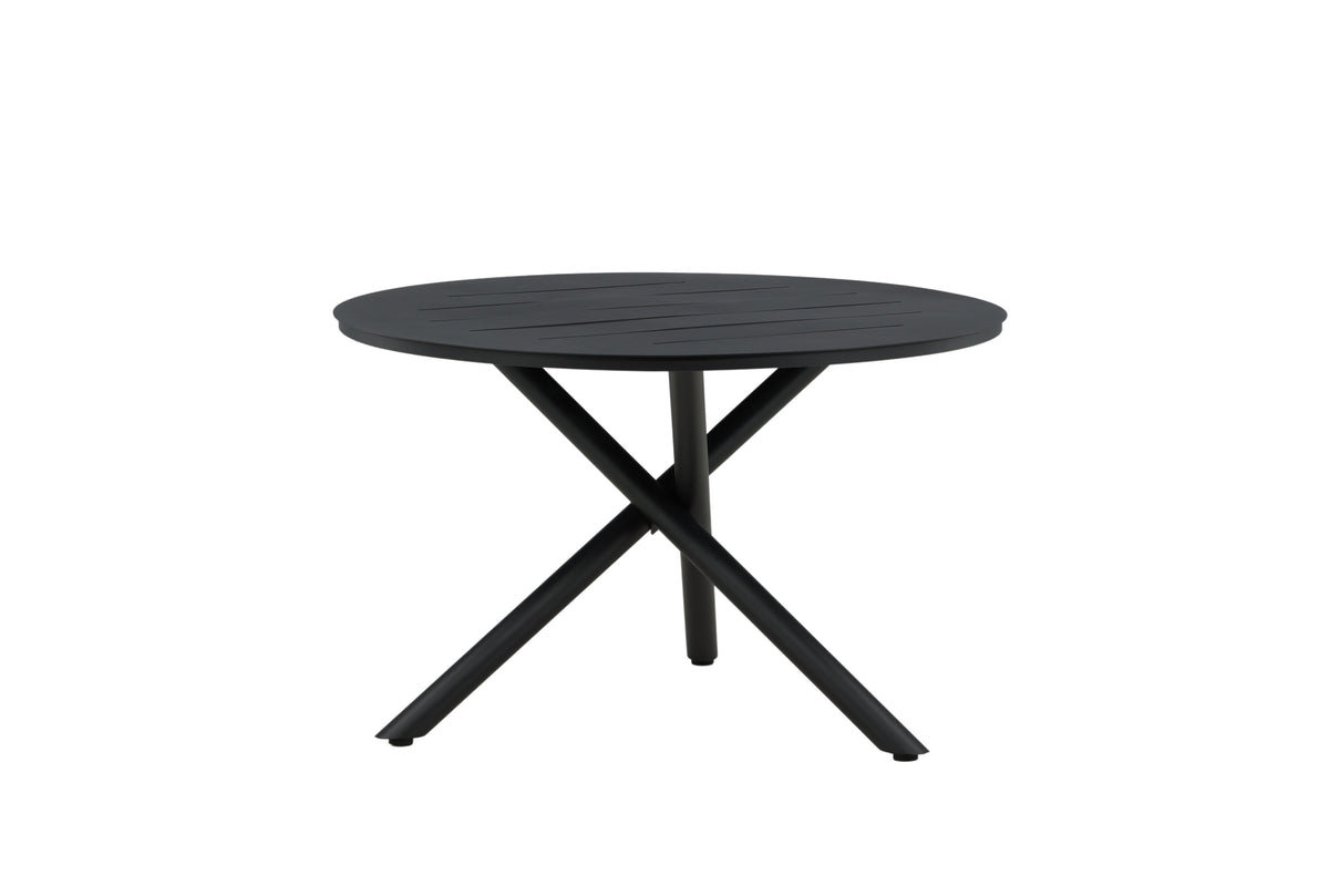 Alma runt matbord Ø120 cm svart aluminium