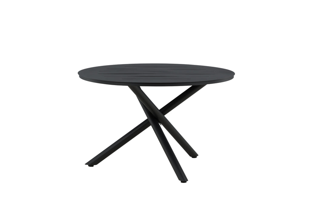 Alma runt matbord Ø120 cm svart aluminium
