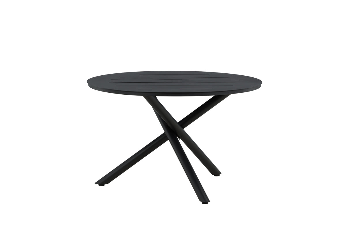 Alma runt matbord Ø120 cm svart aluminium