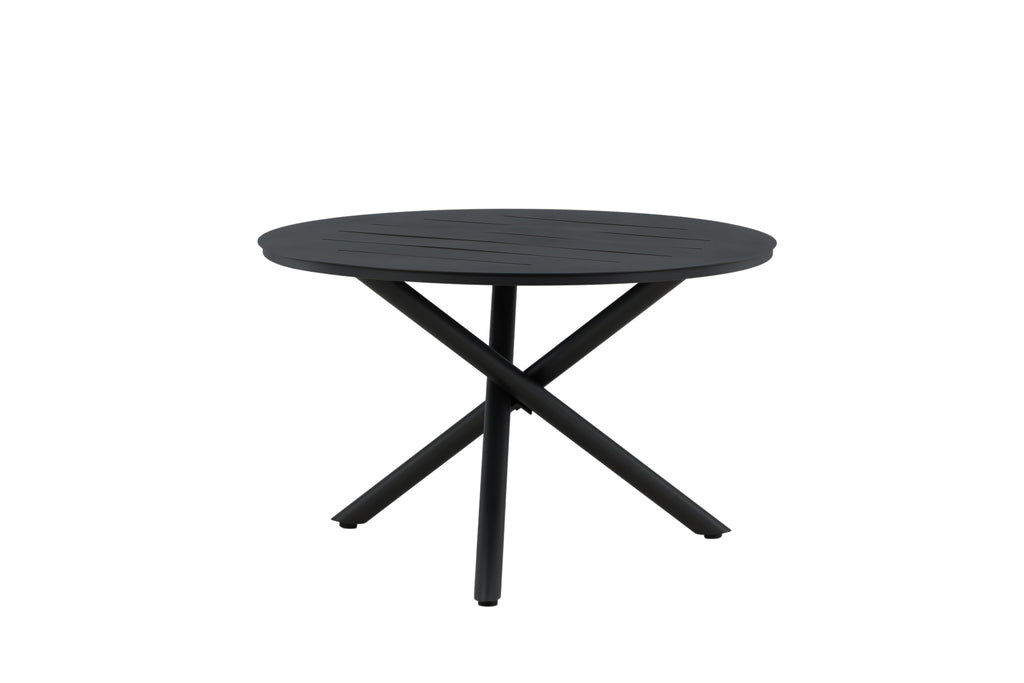Alma runt matbord Ø120 cm svart aluminium