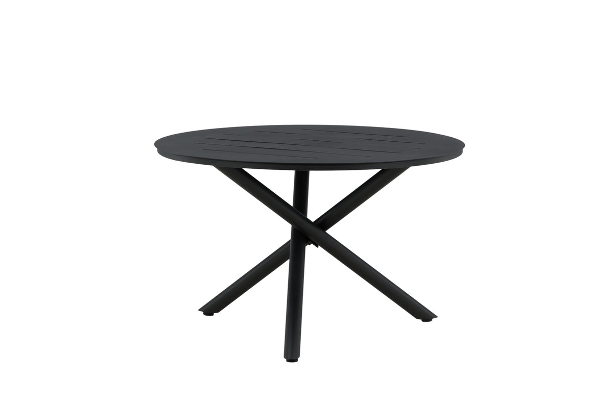 Alma runt matbord Ø120 cm svart aluminium