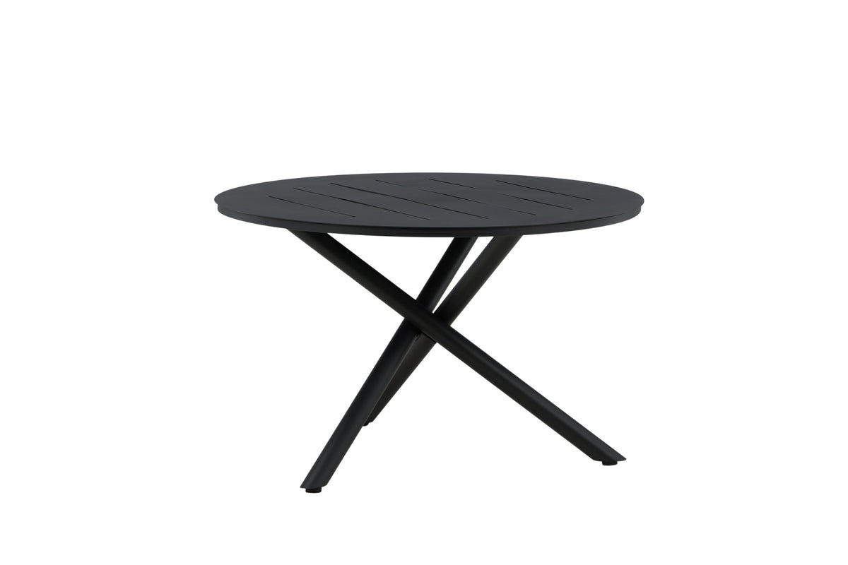 Alma runt matbord Ø120 cm svart aluminium