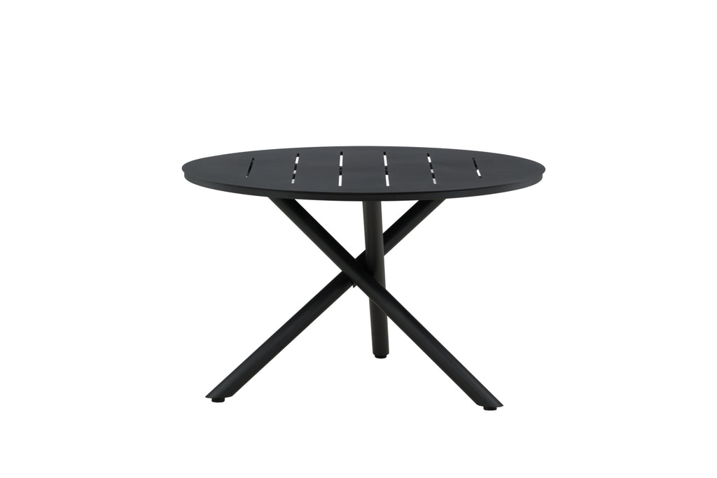 Alma runt matbord Ø120 cm svart aluminium