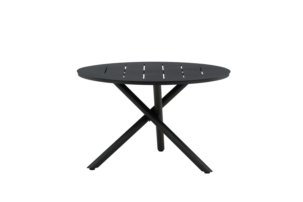 Alma runt matbord Ø120 cm svart aluminium