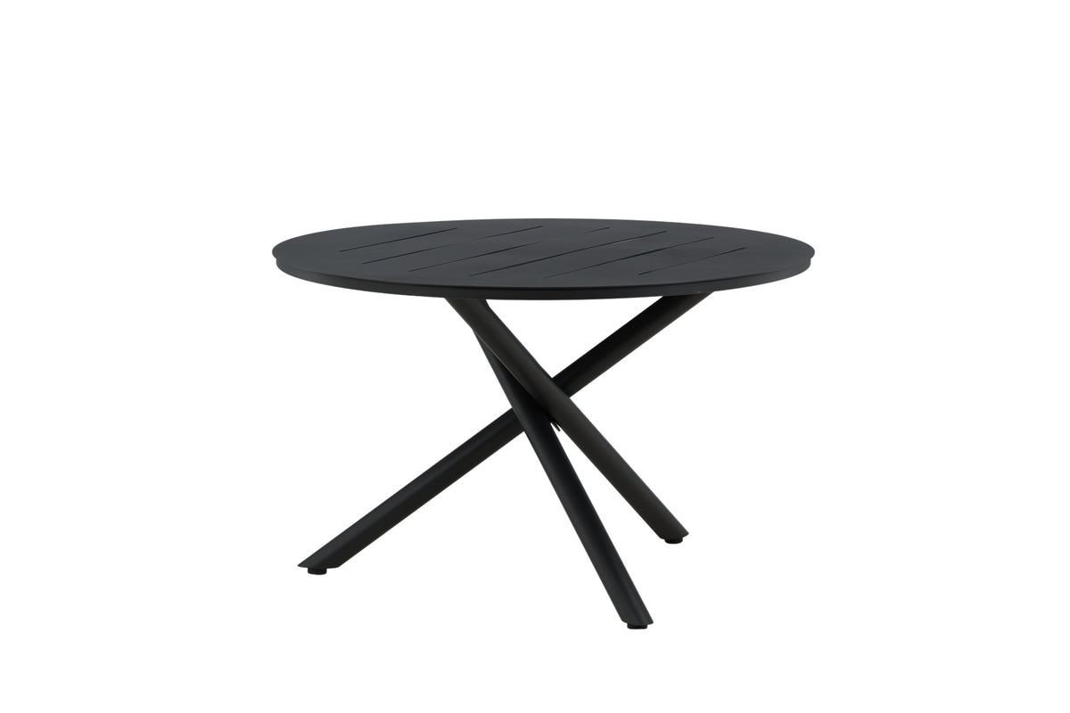 Alma runt matbord Ø120 cm svart aluminium