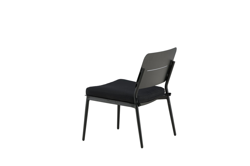 Lina vilfåtölj 2-pack svart med svart dyna