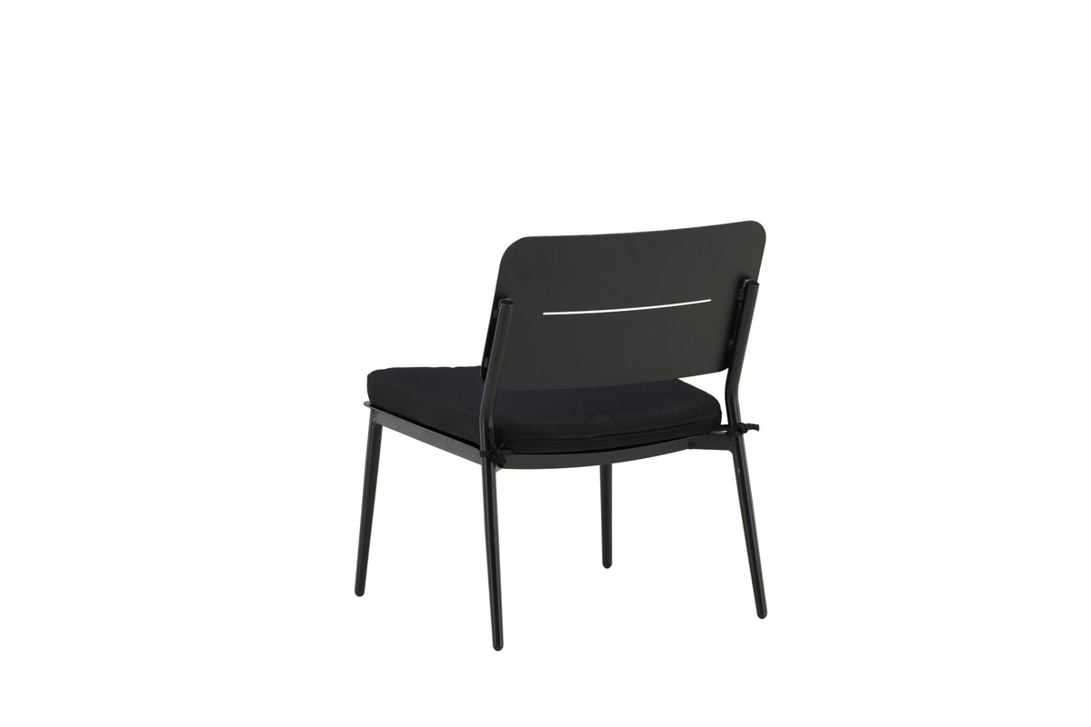 Lina vilfåtölj 2-pack svart med svart dyna