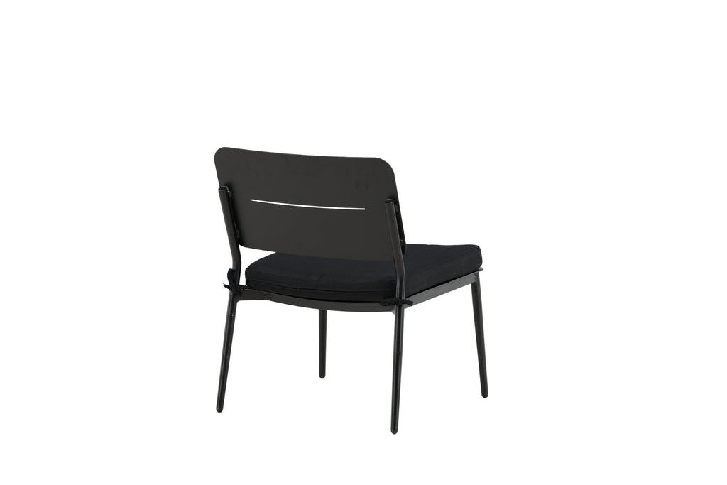 Lina vilfåtölj 2-pack svart med svart dyna
