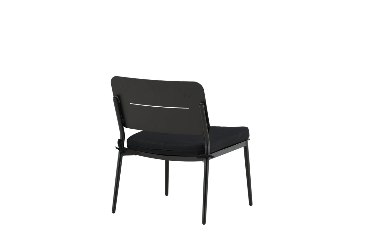 Lina vilfåtölj 2-pack svart med svart dyna