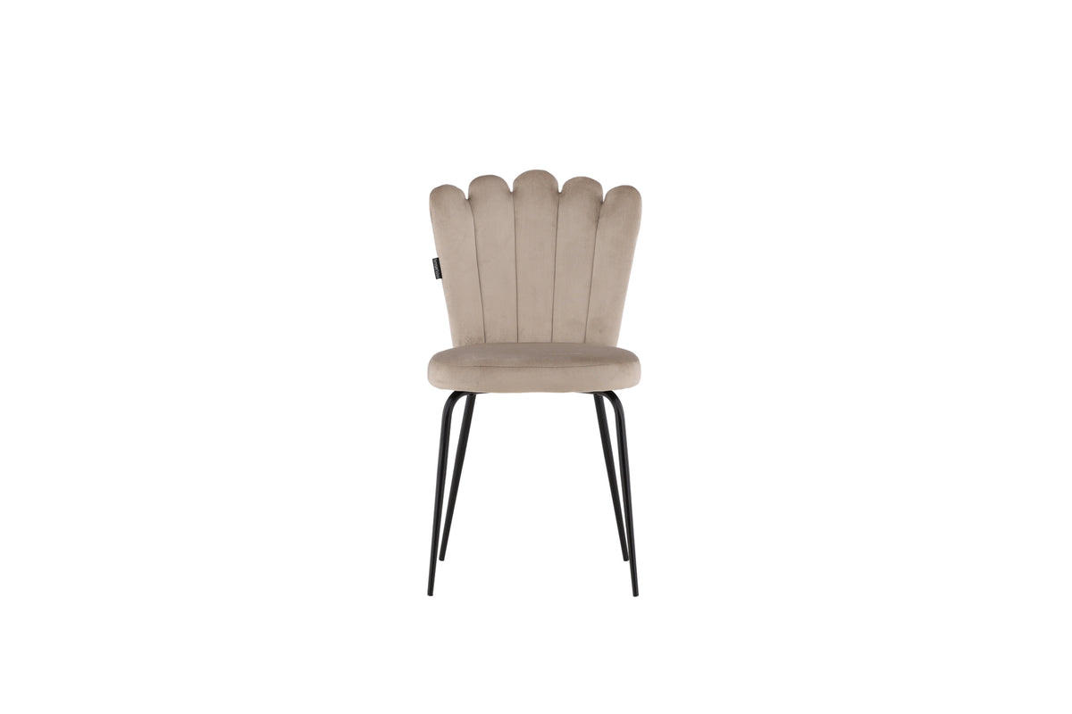 Limhamn Light matstol 2-pack svart och beige sammet