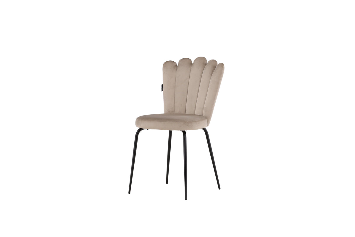 Limhamn Light matstol 2-pack svart och beige sammet