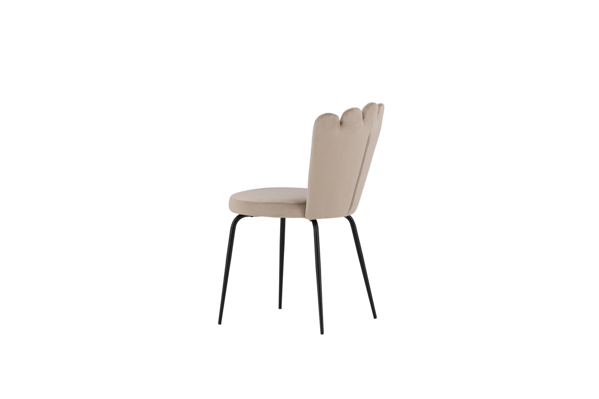 Limhamn Light matstol 2-pack svart och beige sammet