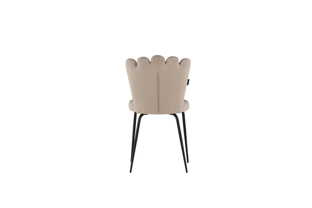Limhamn Light matstol 2-pack svart och beige sammet