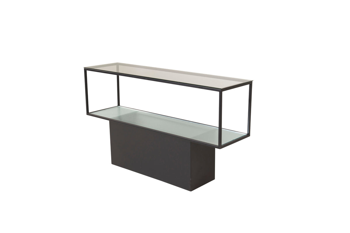 Maglehem hylla glas/svart
