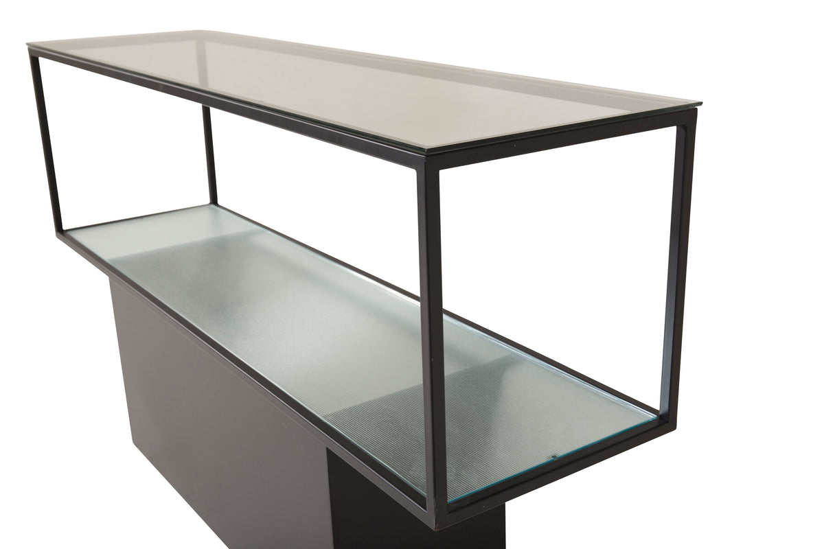 Maglehem hylla glas/svart
