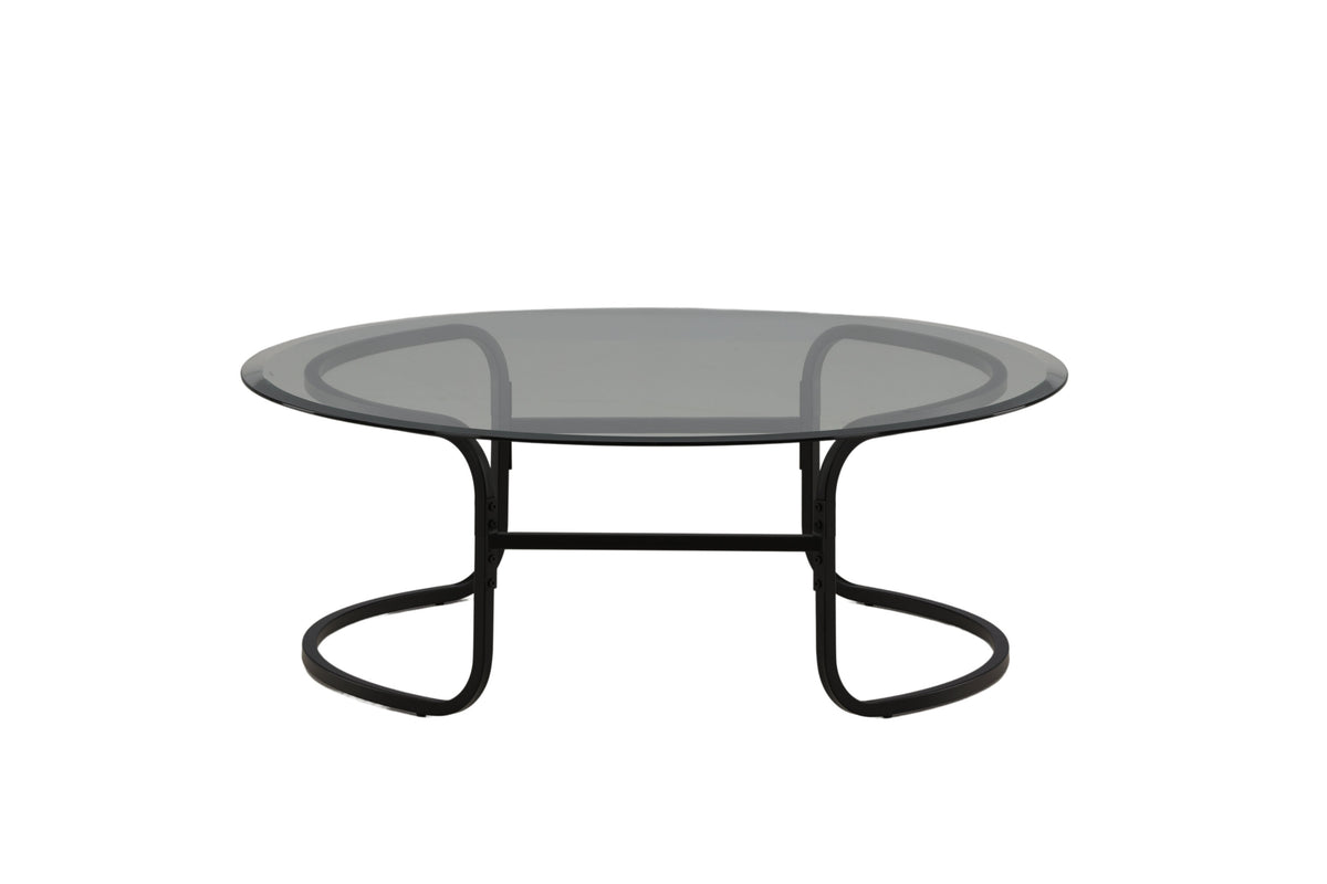 Lomma soffbord svart/klart glas