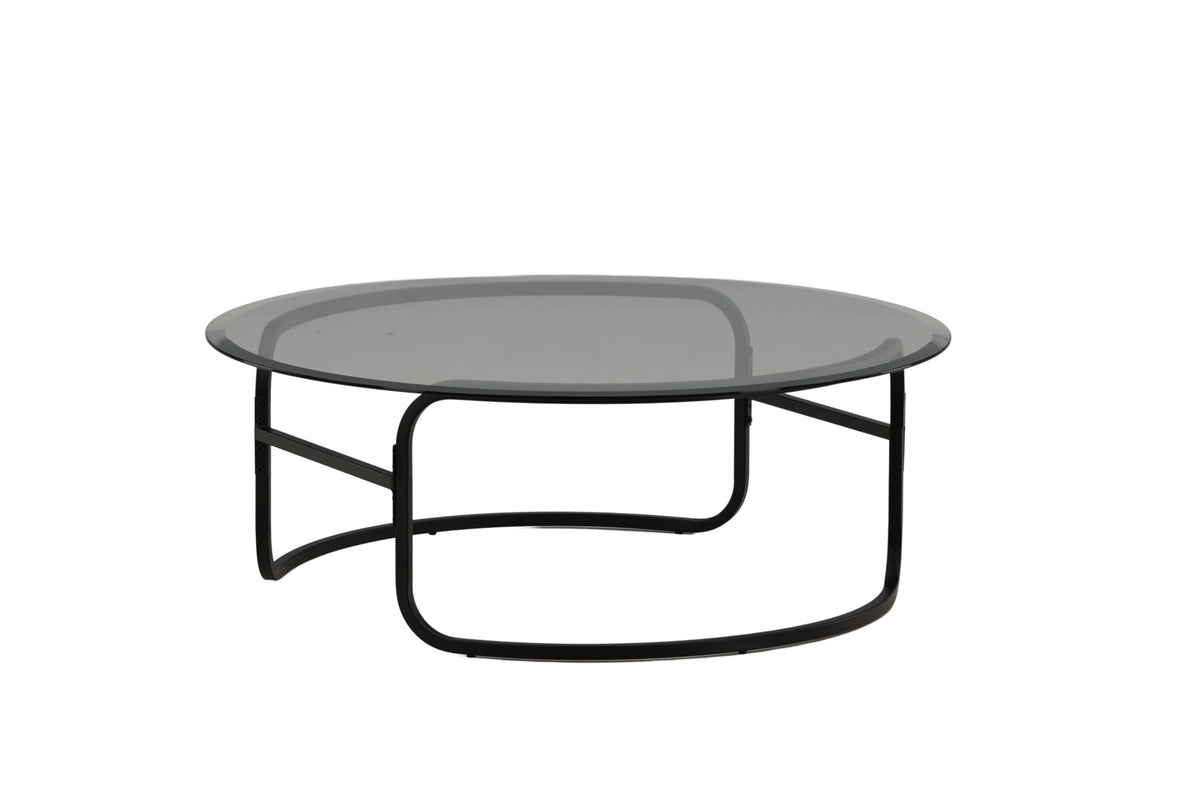 Lomma soffbord svart/klart glas