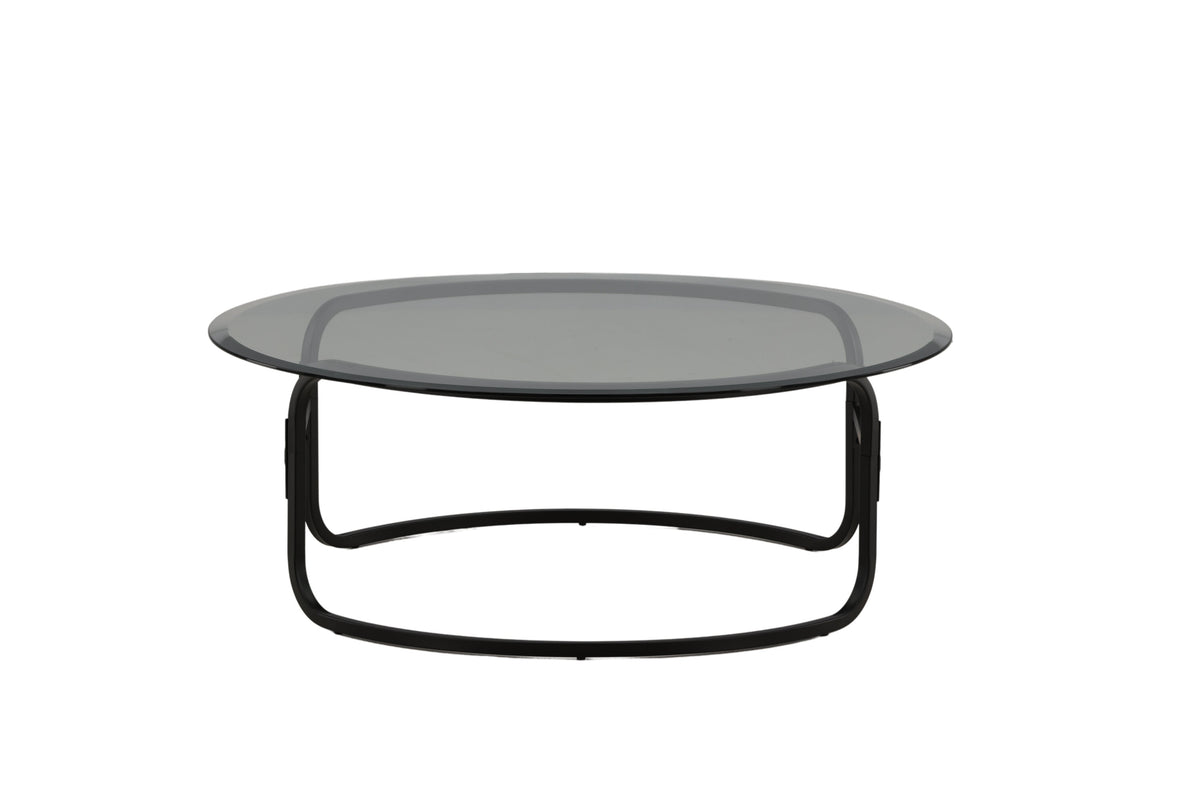 Lomma soffbord svart/klart glas