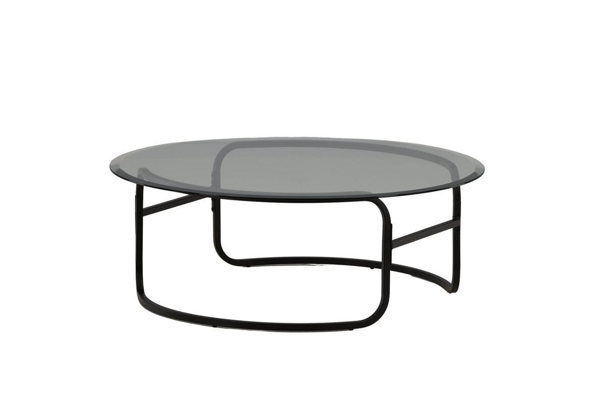 Lomma soffbord svart/klart glas