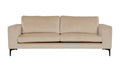 Bolero 3-sitssoffa i beige sammet med svarta ben