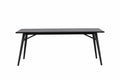 Sleek utdragbart matbord 190x95 cm svart med borstad yta