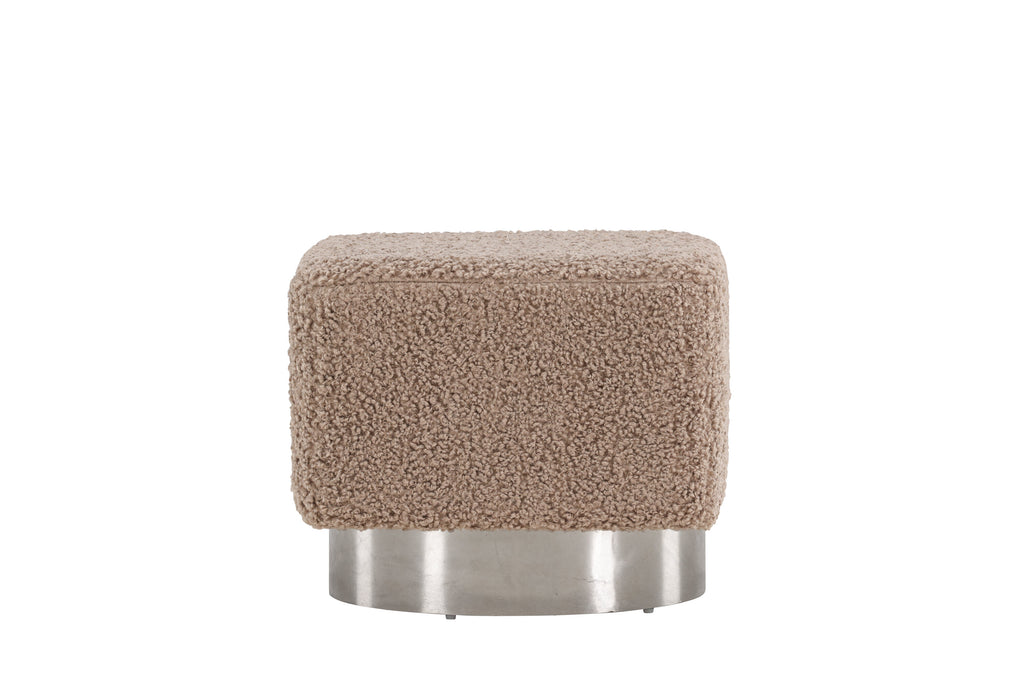 Newton sittpuff silver/beige teddy