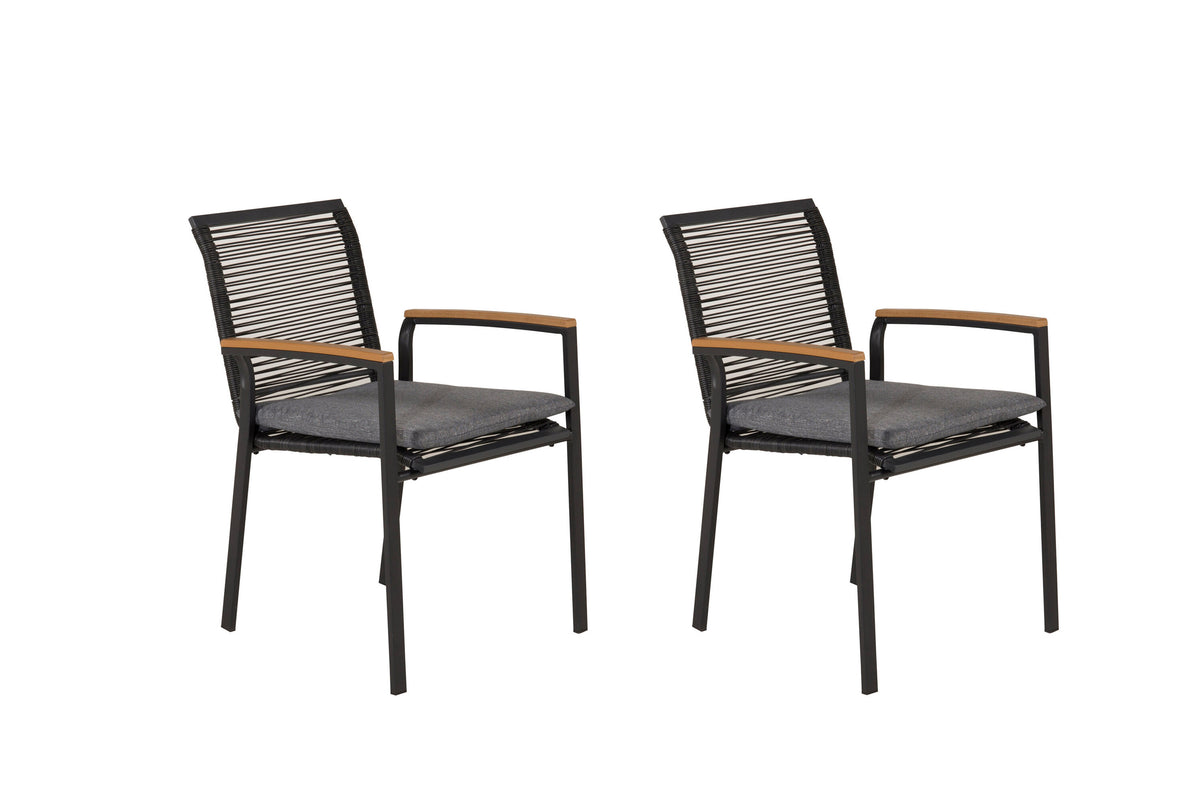 Dallas matstol svart 2-pack