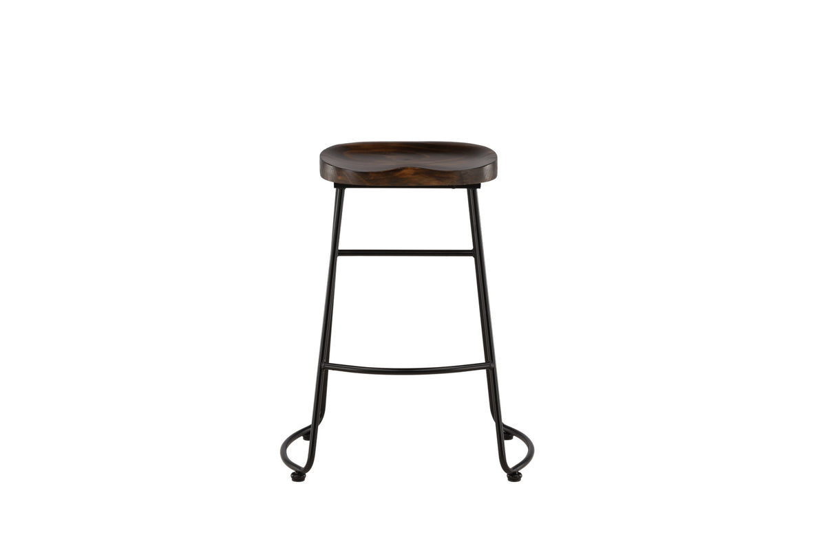 Ozark barstol 2-pack zinkeffekt/mörk valnötsfärg