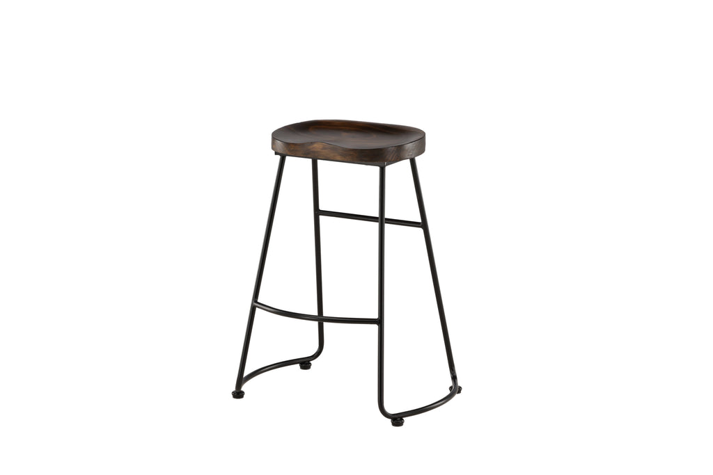 Ozark barstol 2-pack zinkeffekt/mörk valnötsfärg