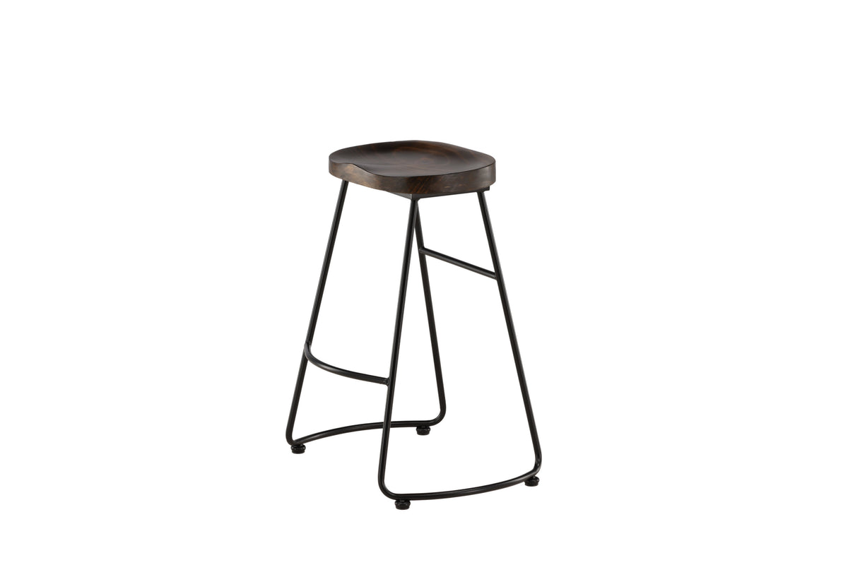 Ozark barstol 2-pack zinkeffekt/mörk valnötsfärg