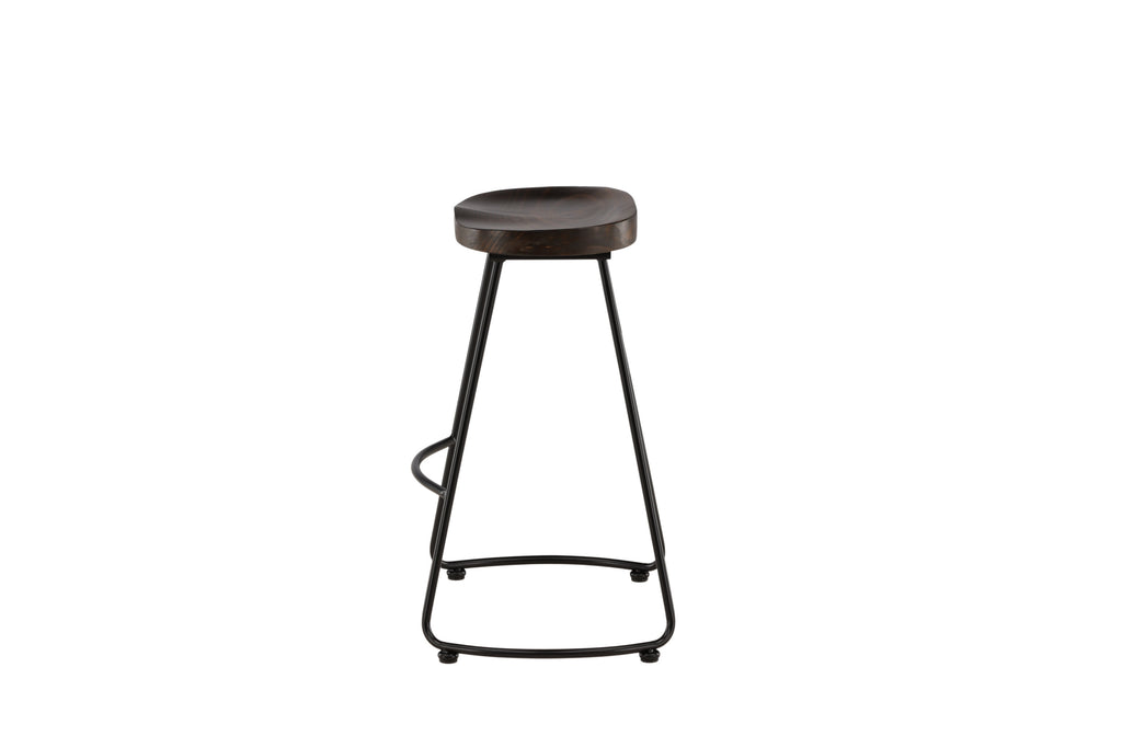 Ozark barstol 2-pack zinkeffekt/mörk valnötsfärg