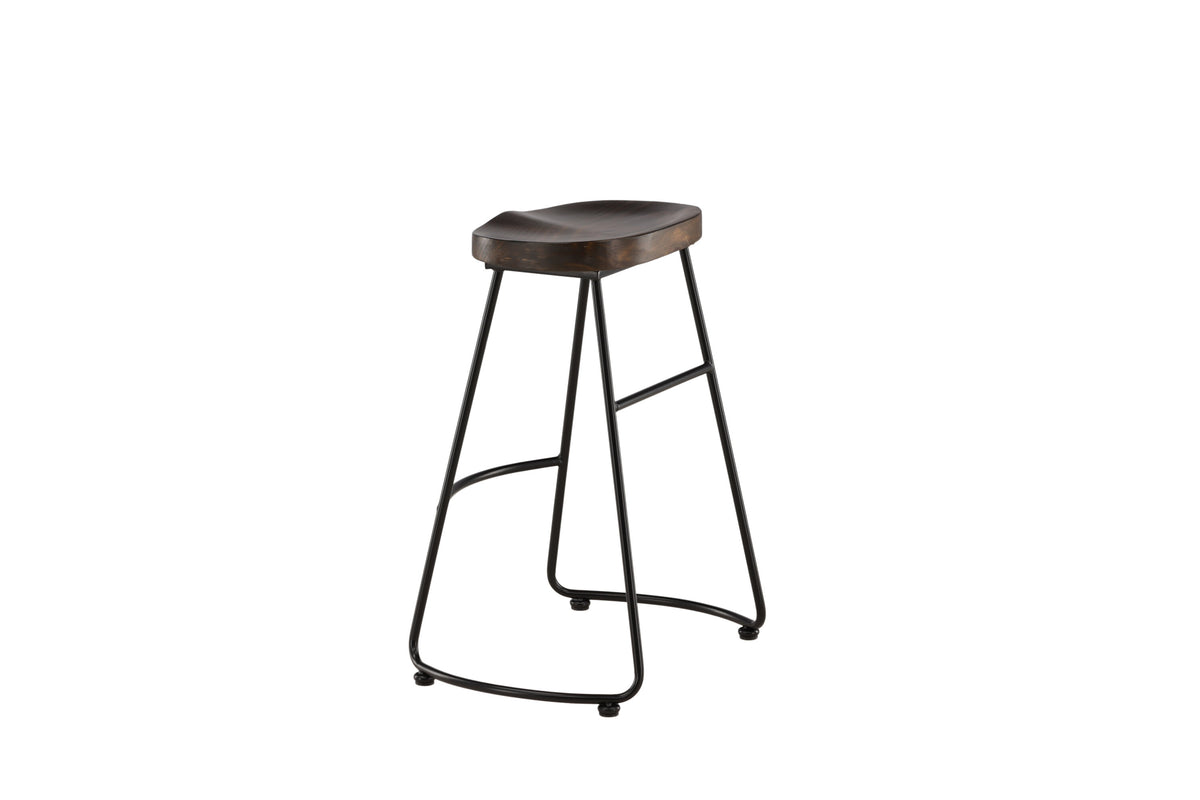 Ozark barstol 2-pack zinkeffekt/mörk valnötsfärg