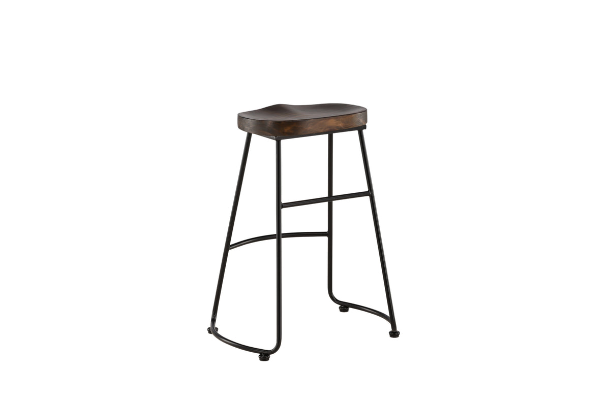 Ozark barstol 2-pack zinkeffekt/mörk valnötsfärg