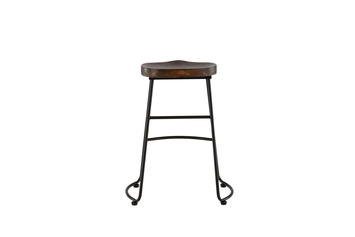 Ozark barstol 2-pack zinkeffekt/mörk valnötsfärg