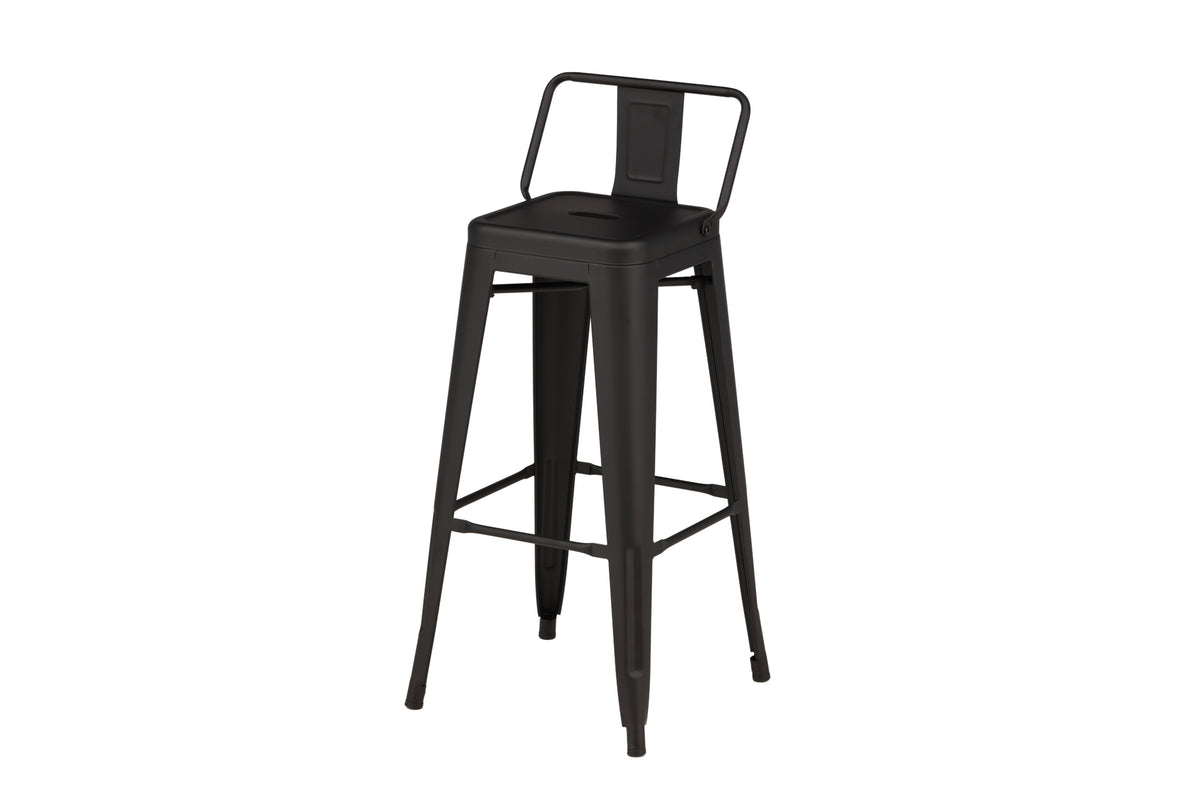 Tempe barstol 4-pack mattsvart metall