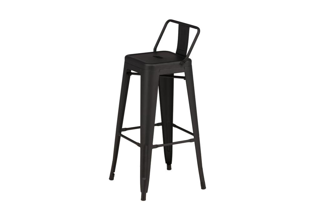 Tempe barstol 4-pack mattsvart metall