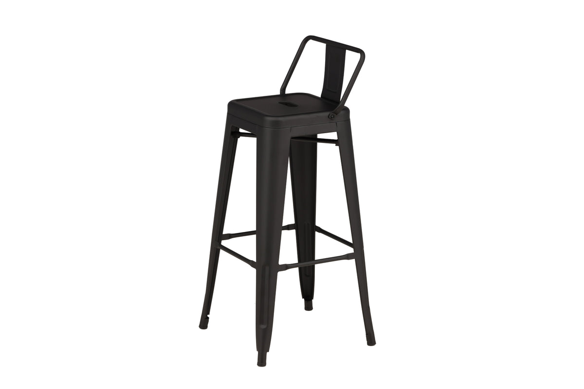Tempe barstol 4-pack mattsvart metall