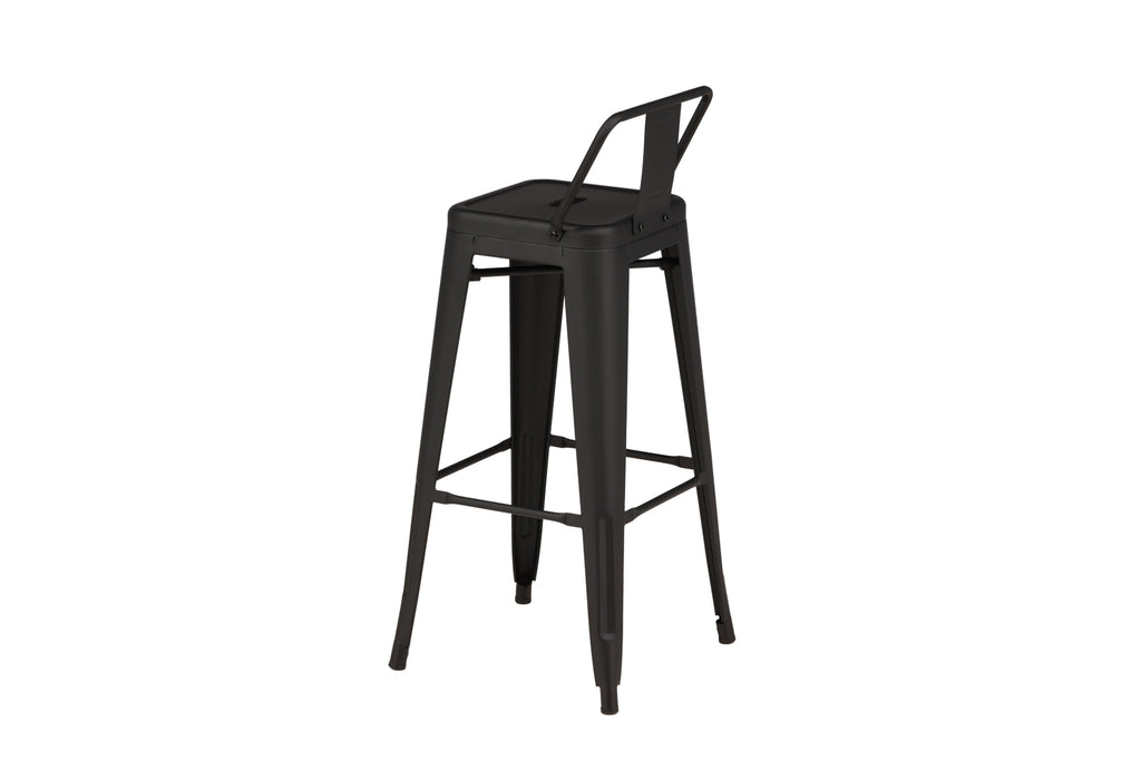 Tempe barstol 4-pack mattsvart metall