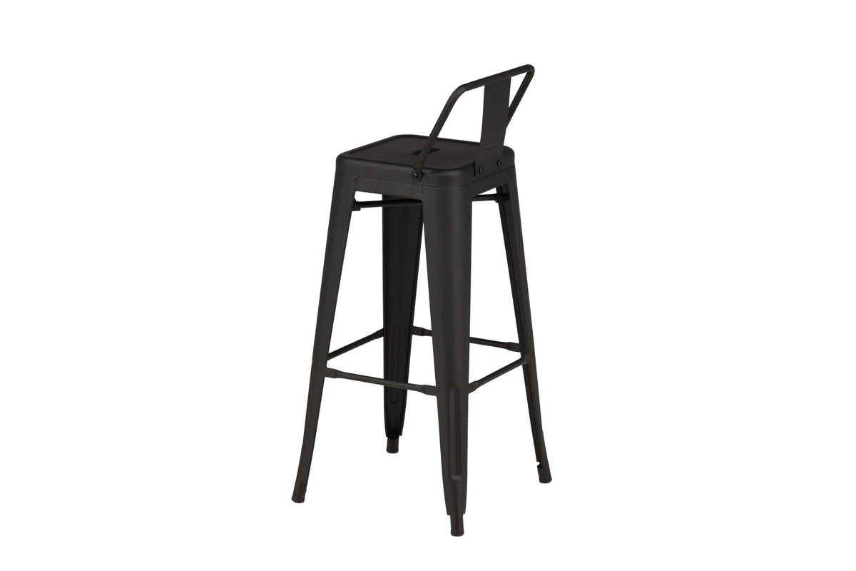 Tempe barstol 4-pack mattsvart metall