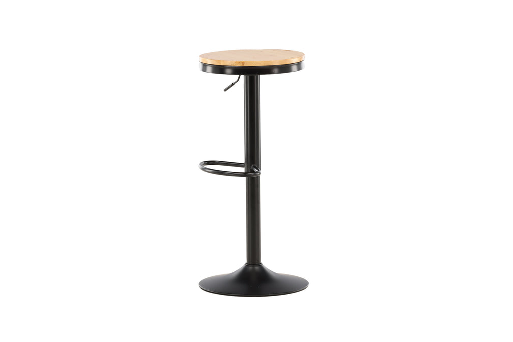 Conway barstol 2-pack svart med ekmönstrad MDF