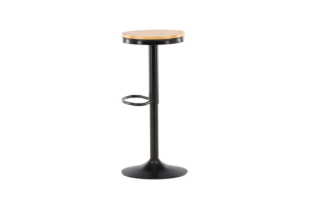 Conway barstol 2-pack svart med ekmönstrad MDF