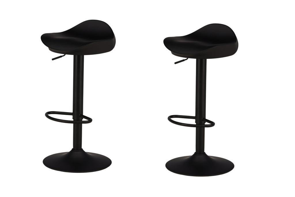 Adesto barstol 2-pack mattsvart ABS-plast med svart underrede